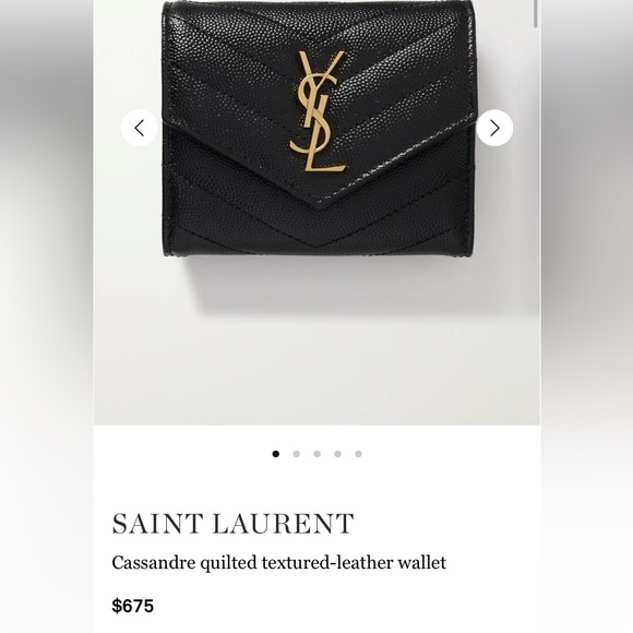 YSL Saint Laurent Cassandre Matelassé Small Envelope Wallet  Embossed like new - Picture 2 of 7
